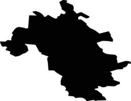 Verkhovsky District Russia silhouette map vector