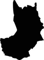 Veun Sai Cambodia silhouette map vector