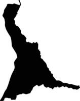 VI 7 Upper Corentyne Guyana silhouette map vector