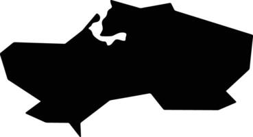 Viborg Denmark silhouette map vector