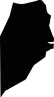 Victoria Falls Zimbabwe silhouette map vector