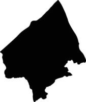 Viengphoukha Laos silhouette map vector