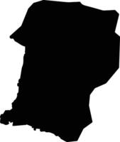 VIII 1 Ireng Upper Potaro Guyana silhouette map vector