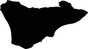 Vilabuly Laos silhouette map vector