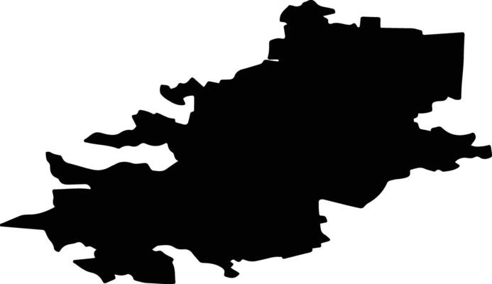 Vilnius city municipality Lithuania silhouette map