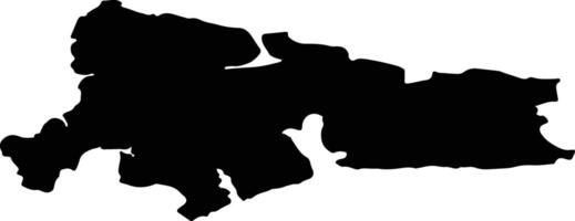Vindafjord nor Norway silhouette map vector