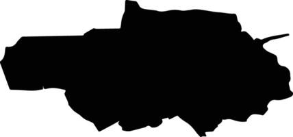 Vught Netherlands silhouette map vector