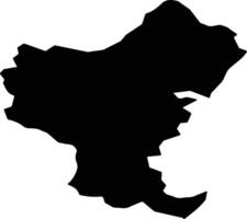 Vuzenica Slovenia silhouette map vector