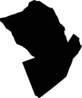 Wajir West Kenya silhouette map vector