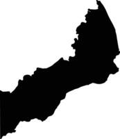 Wampusirpi Honduras silhouette map vector