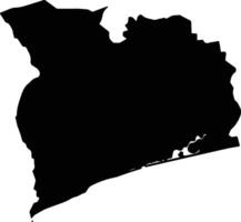 Weija Gbawe Municipal Ghana silhouette map vector