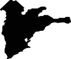 Weno Micronesia silhouette map vector