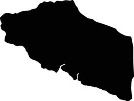 West Ambrym Vanuatu silhouette map vector