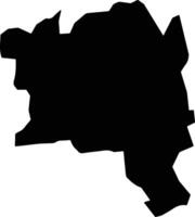 West District Taiwan silhouette map vector