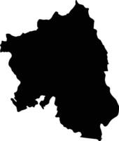 West Godavari India silhouette map vector