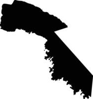 West Makira Solomon Islands silhouette map vector