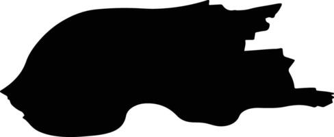 West Maas en Waal Netherlands silhouette map vector