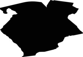 Westvoorne Netherlands silhouette map vector