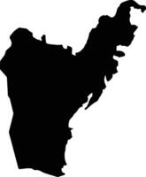 WILAYAT DABA Oman silhouette map vector