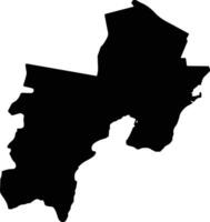 WILAYAT MAHAWT Oman silhouette map vector