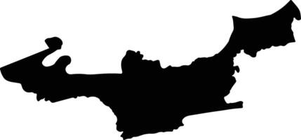 WILAYAT SALALAH Oman silhouette map vector
