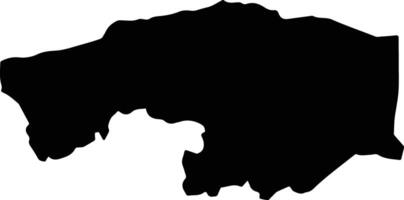 Winchester Jamaica silhouette map vector