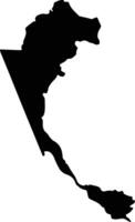 Windsor Forest Jamaica silhouette map vector