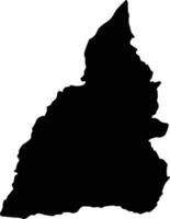 Wokha India silhouette map vector
