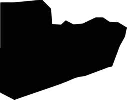 Woleu Gabon silhouette map vector