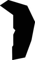 Wotje Marshall Islands silhouette map vector