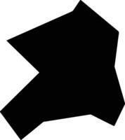 Wushanxian China silhouette map vector