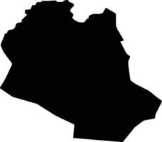 Xairxan Mongolia silhouette map vector