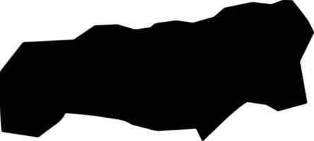 Xan Uul Mongolia silhouette map vector
