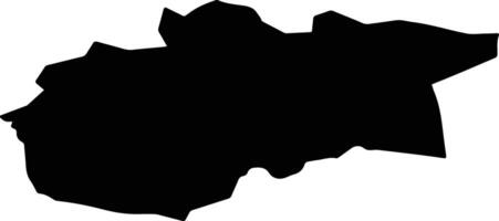 Xangai Mongolia silhouette map vector