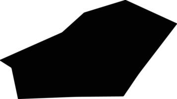 Xiangningxian China silhouette map vector
