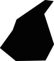 Xiangyinxian China silhouette map vector