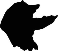 Xieng Ngeun Laos silhouette map vector