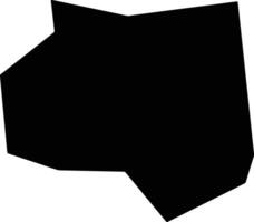 Xijixian China silhouette map vector