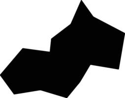 Xinlingxian China silhouette map vector