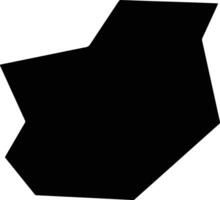 Xixian China silhouette map vector