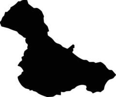 Xizhi District Taiwan silhouette map vector