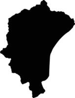 Xon Laos silhouette map vector
