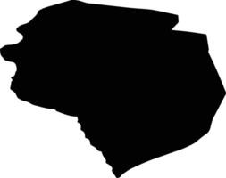 Xovd Mongolia silhouette map vector