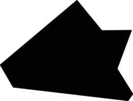 Yangchengxian China silhouette map vector