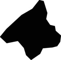 Yangi Qala Afghanistan silhouette map vector