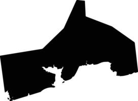 Yangxixian China silhouette map vector
