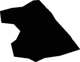 Yangyang gun South Korea silhouette map vector
