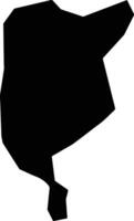 Yassin Sudan silhouette map vector
