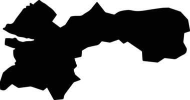 Yatsushiro Japan silhouette map vector