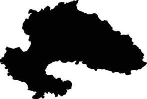 Yavatmal India silhouette map vector
